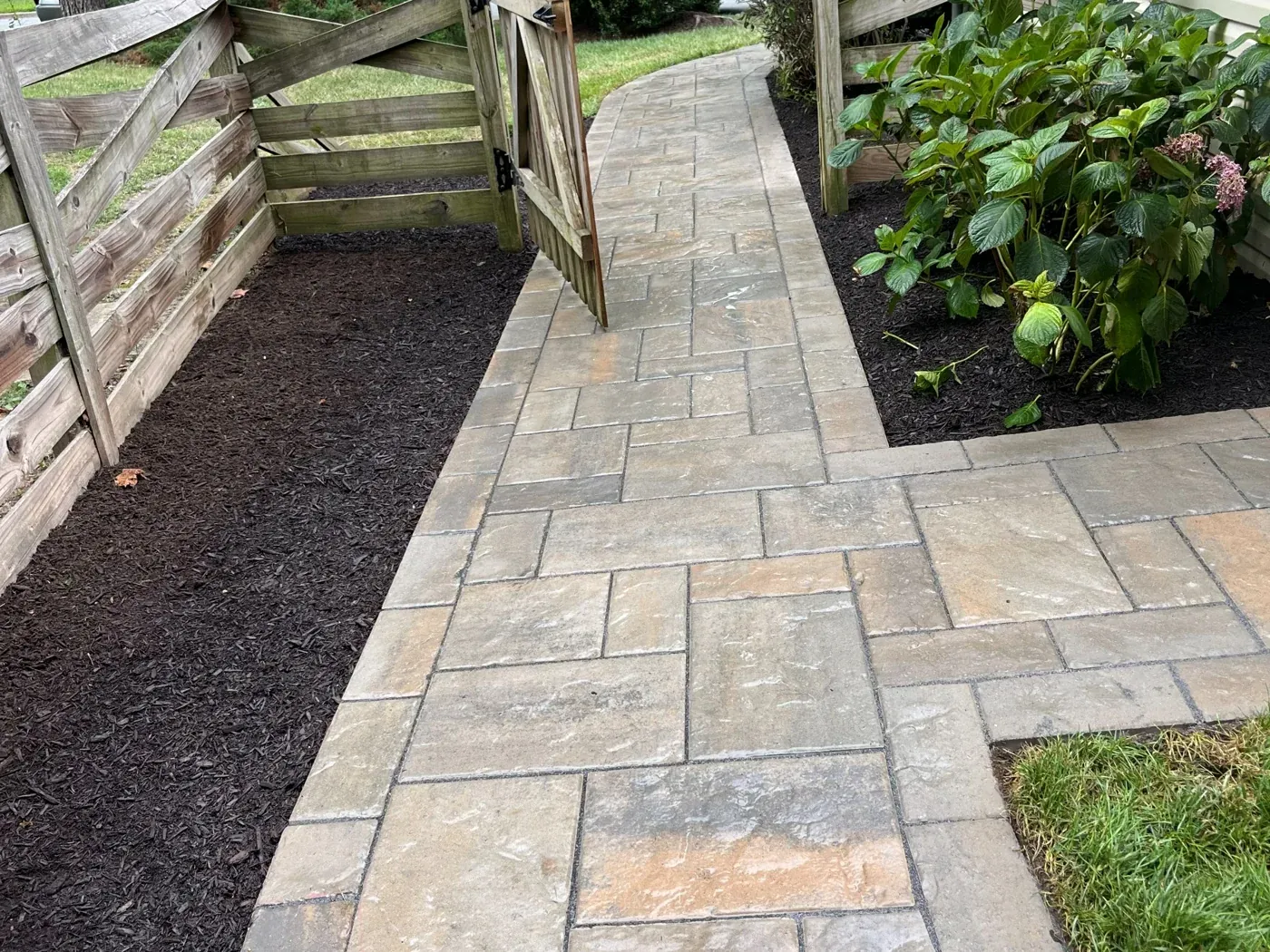 Paver walk through the side gate