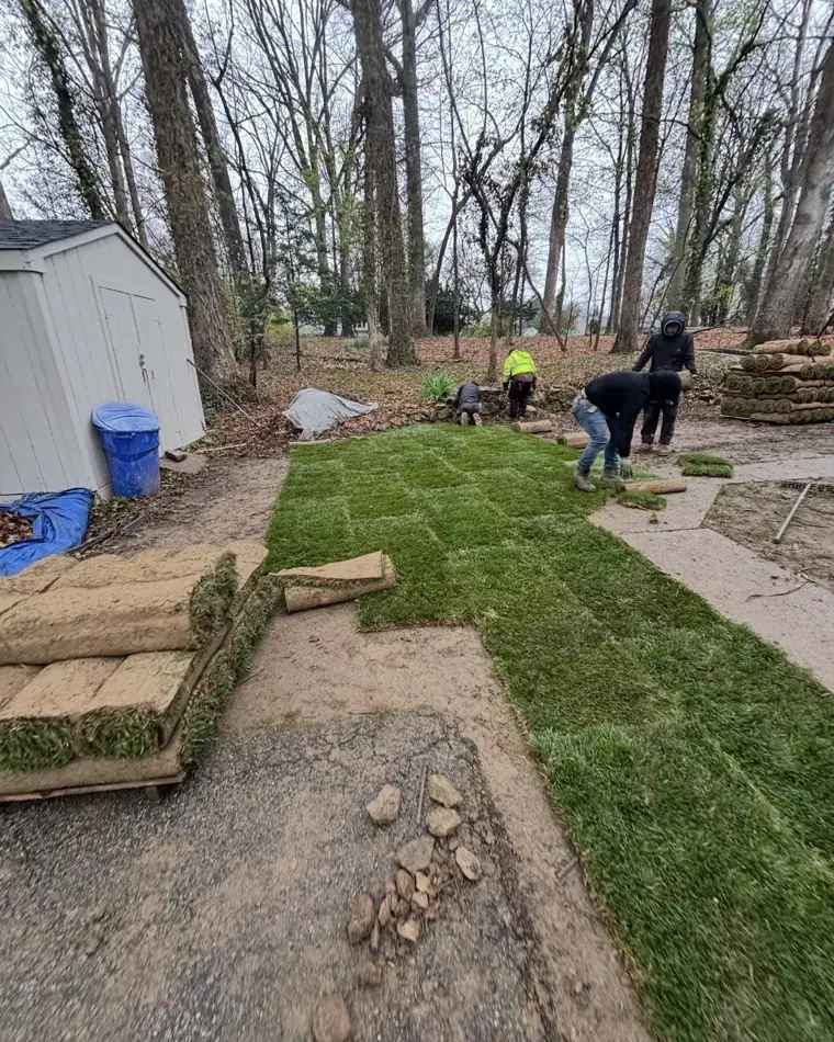 Landscaping and hardscaping work by Jamatte Landscaping in Baltimore County, Maryland